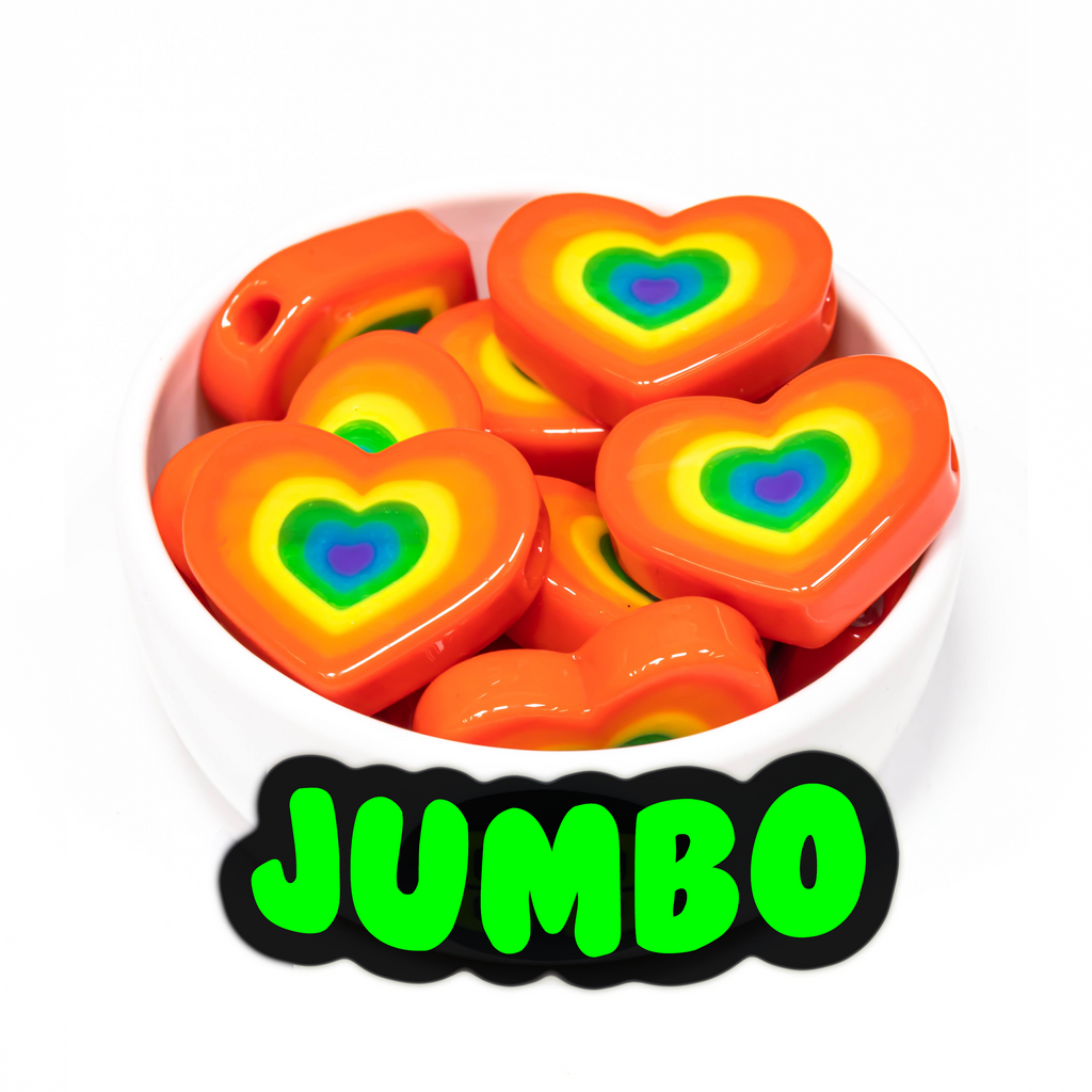 Jumbo Pride Heart Beads