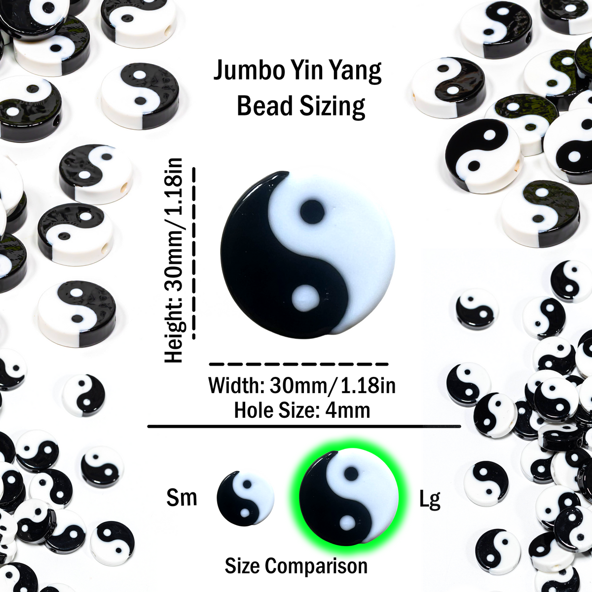 Jumbo Yin Yang Beads