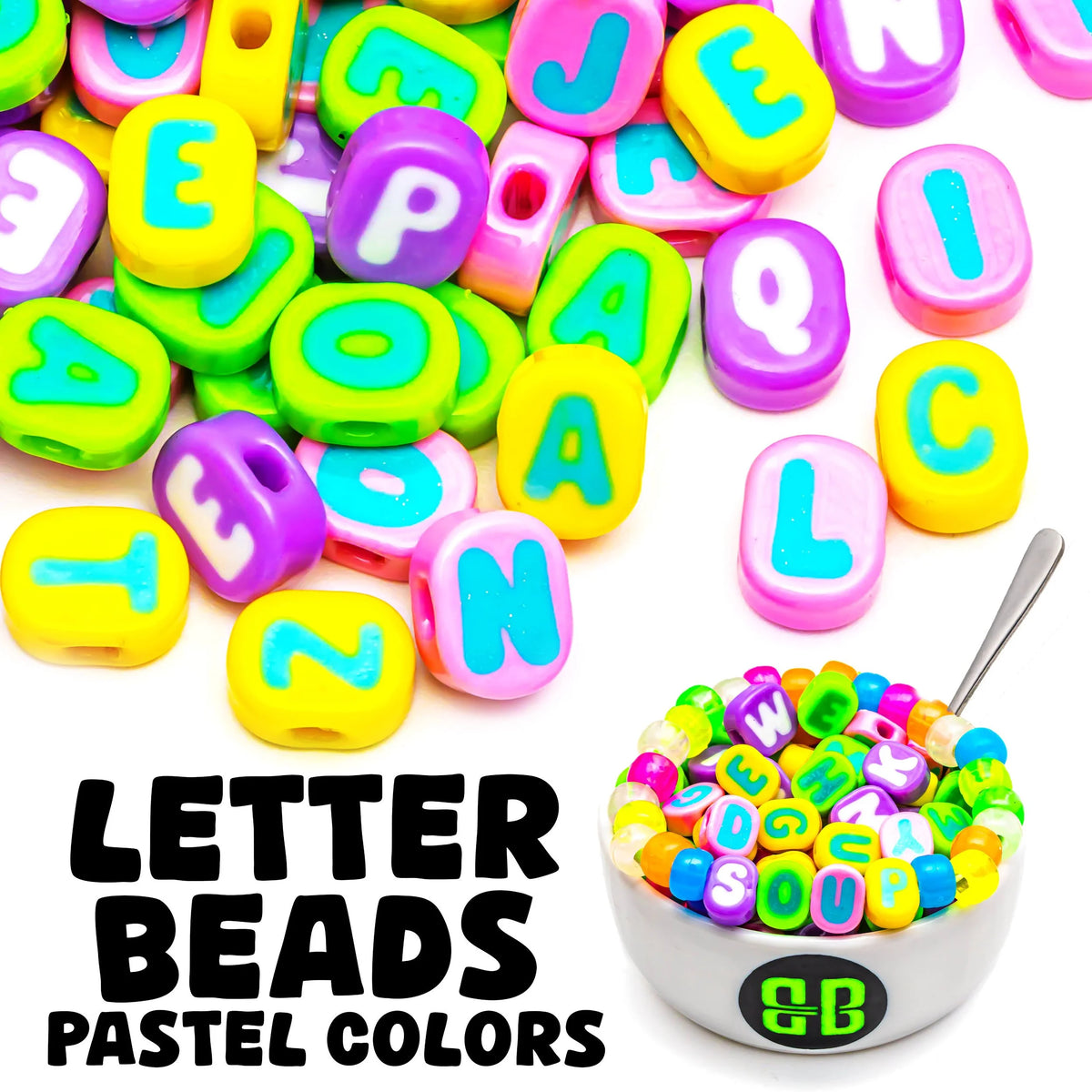 Pastel Alphabet Bead Soup