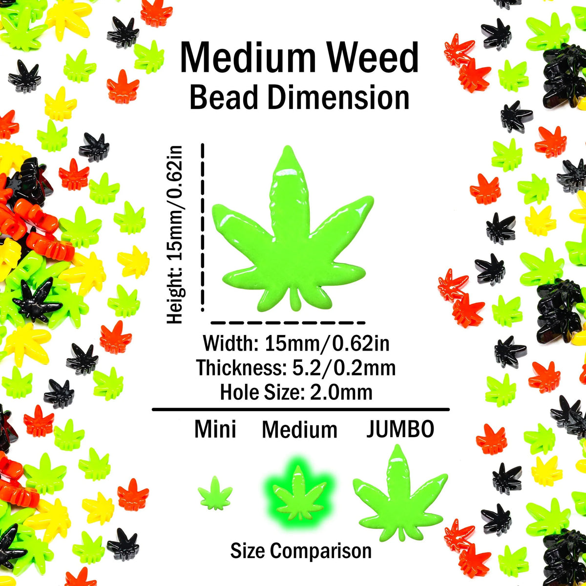 Weed Leaf Beads