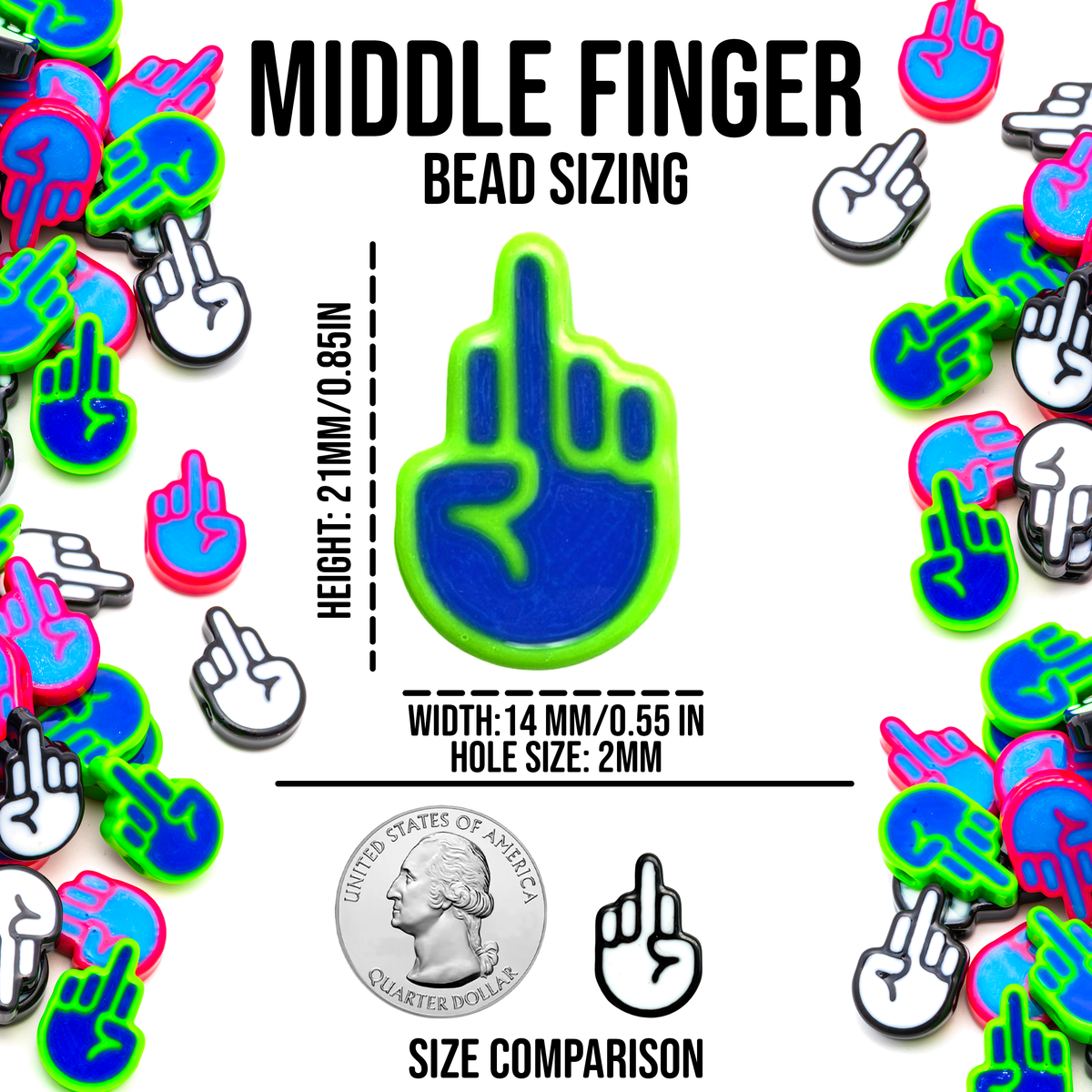 Middle Finger Beads