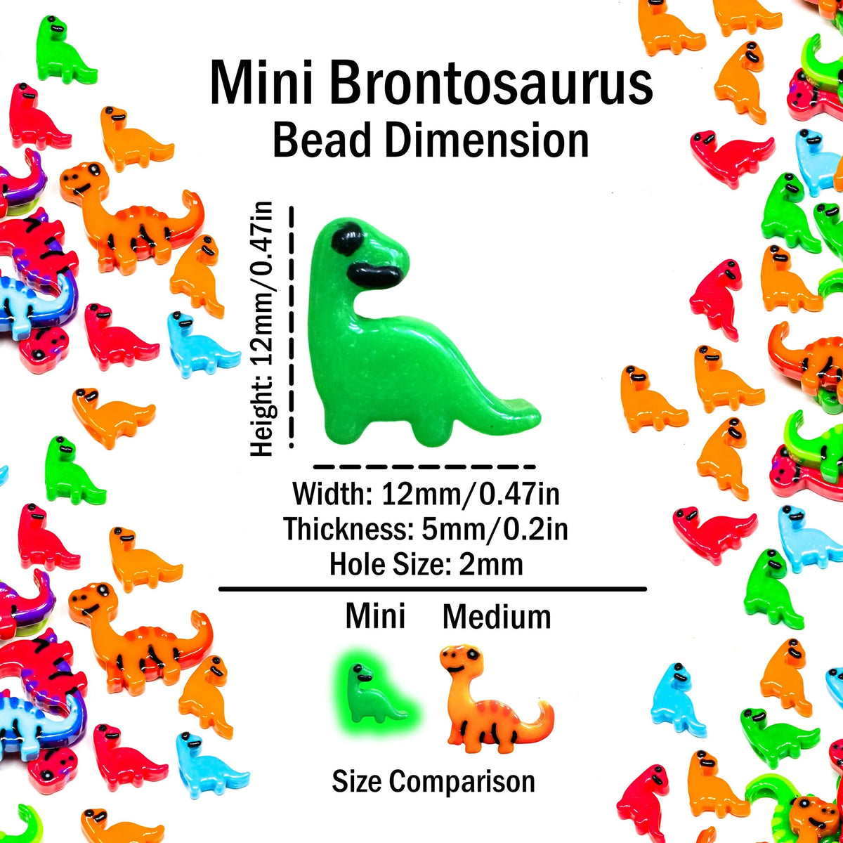Mini Brontosaurus Beads