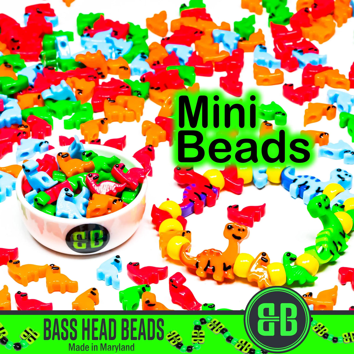Mini Brontosaurus Beads
