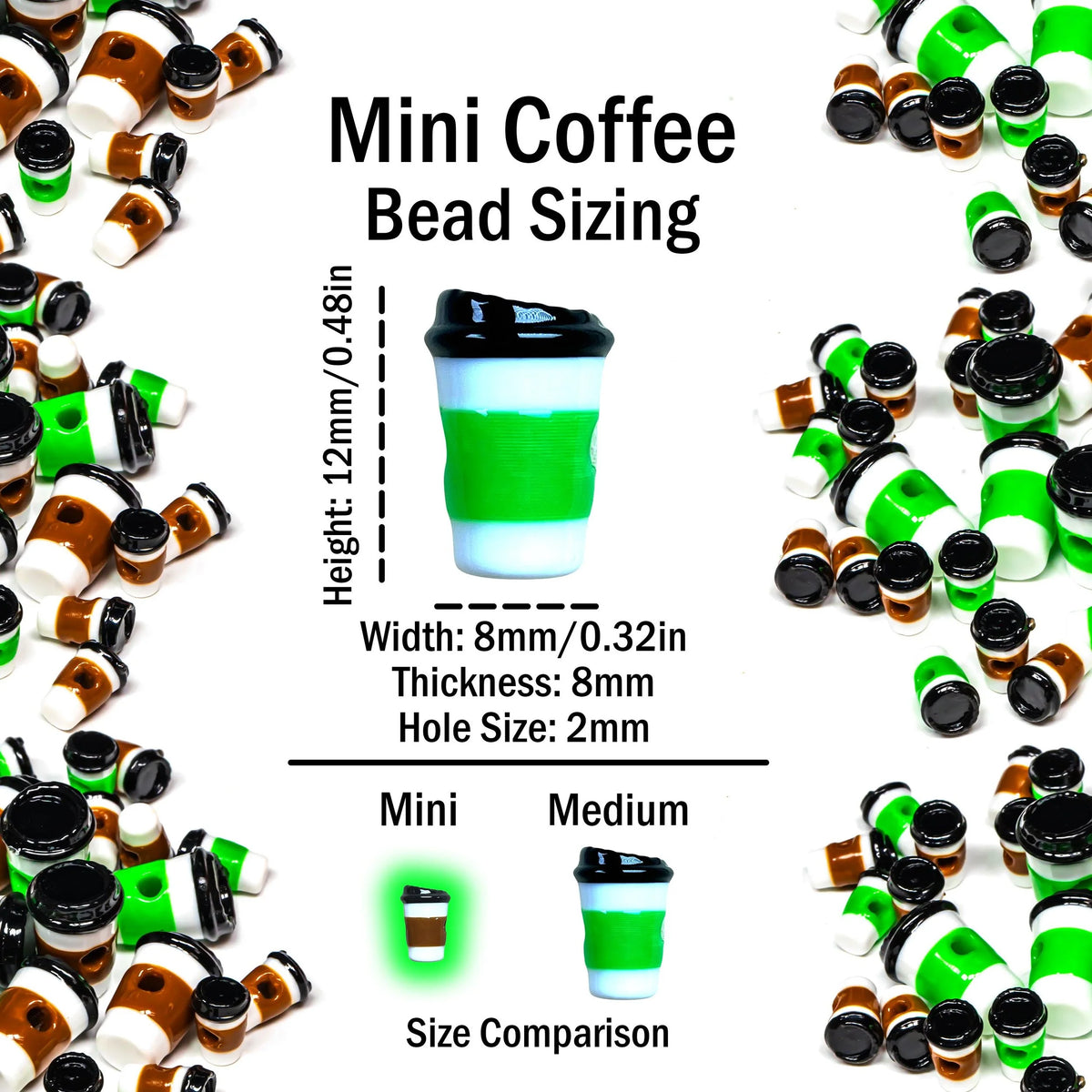 Mini Coffee Cup Beads