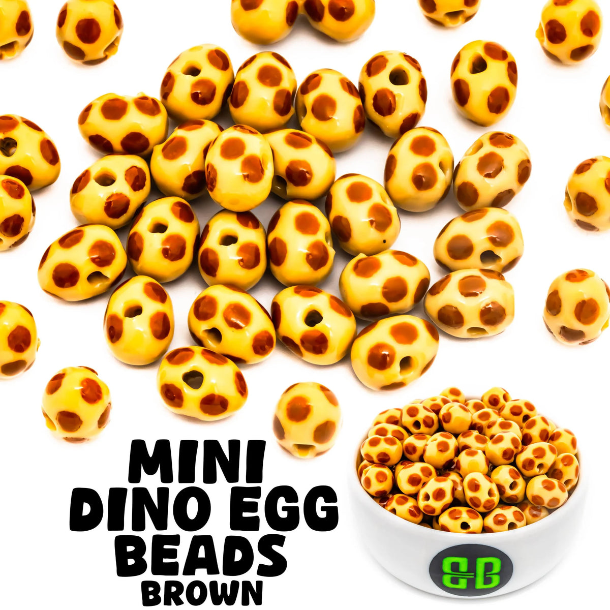 Mini Dino Egg Beads