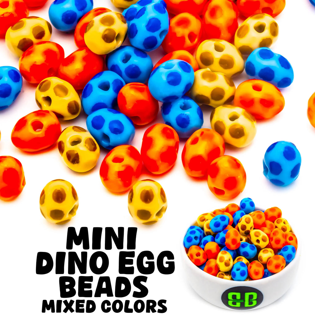 Mini Dino Egg Beads