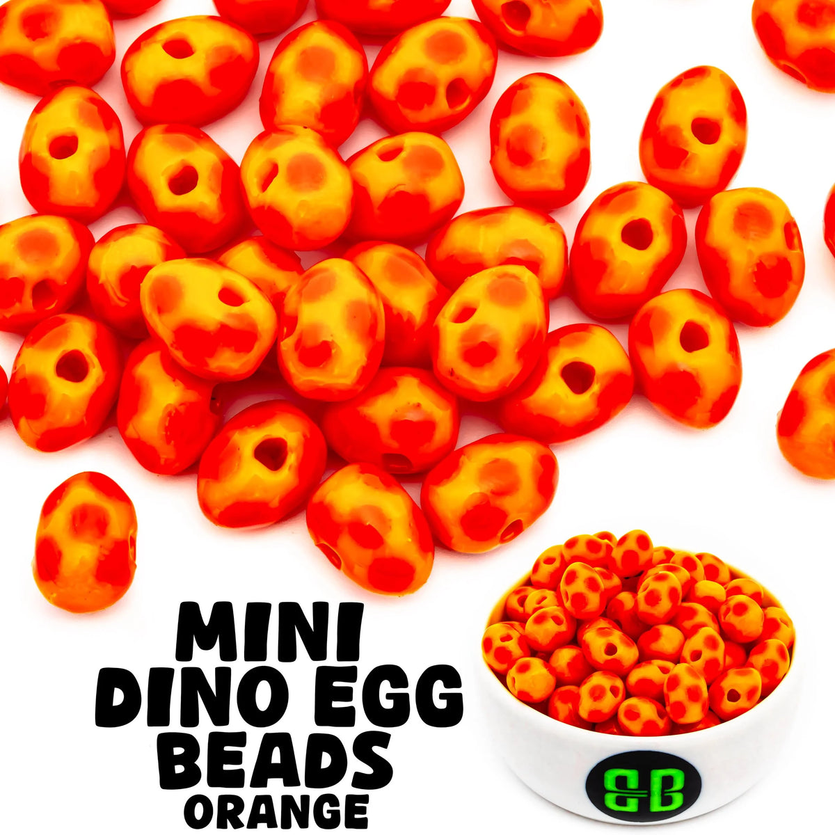 Mini Dino Egg Beads