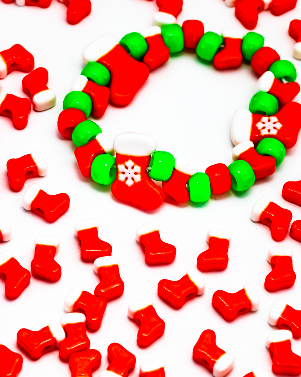 Mini Christmas Stocking Beads