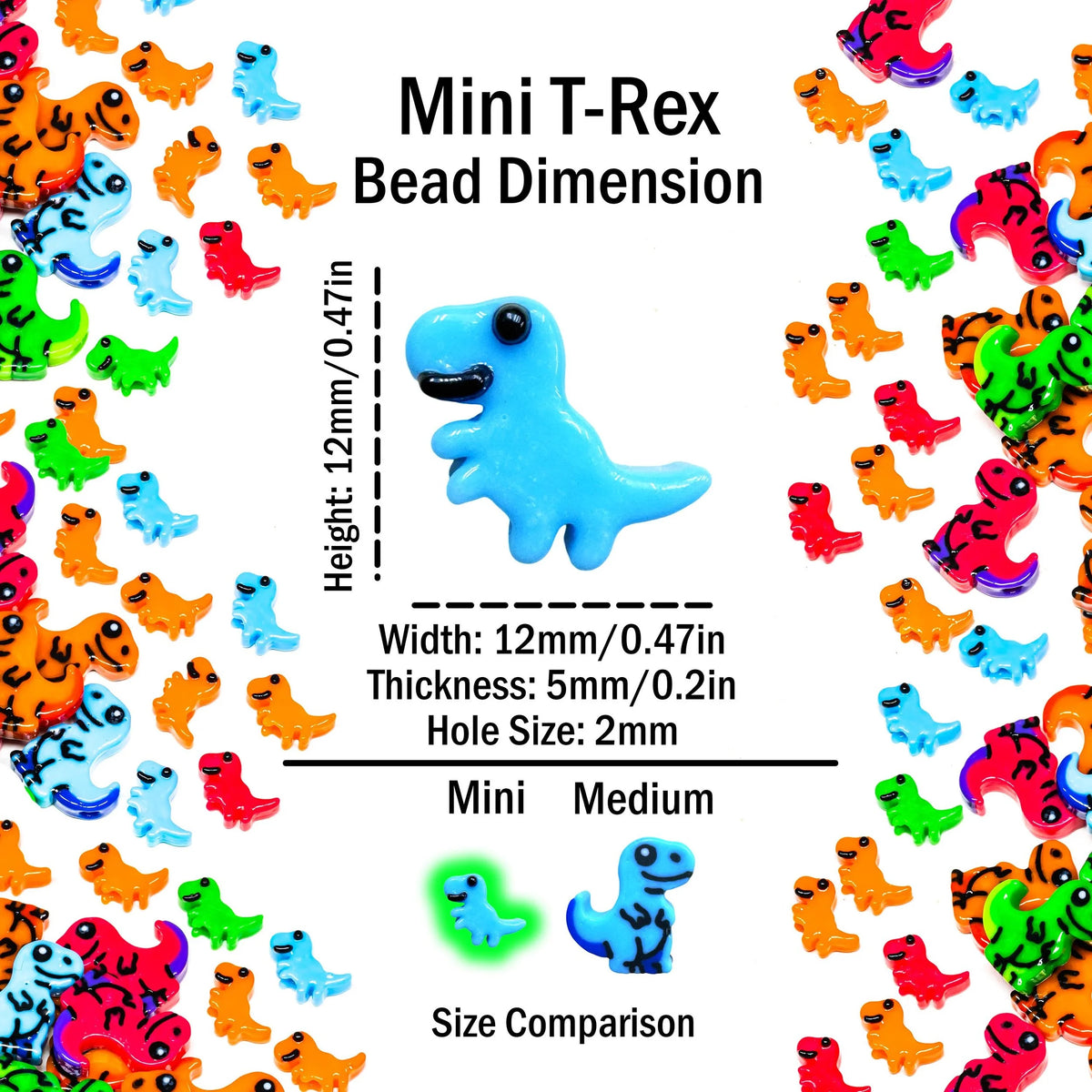 Mini T Rex Beads