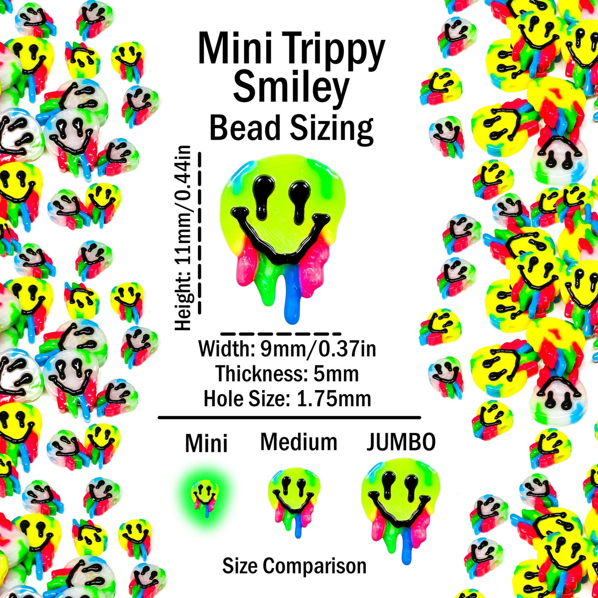 Mini Trippy Smiley Beads