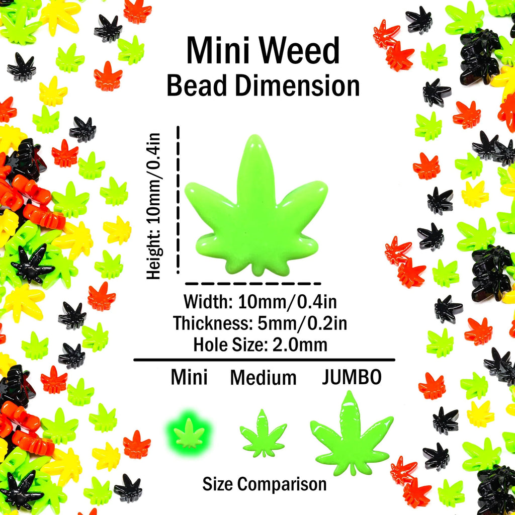 Mini Weed Leaf Beads