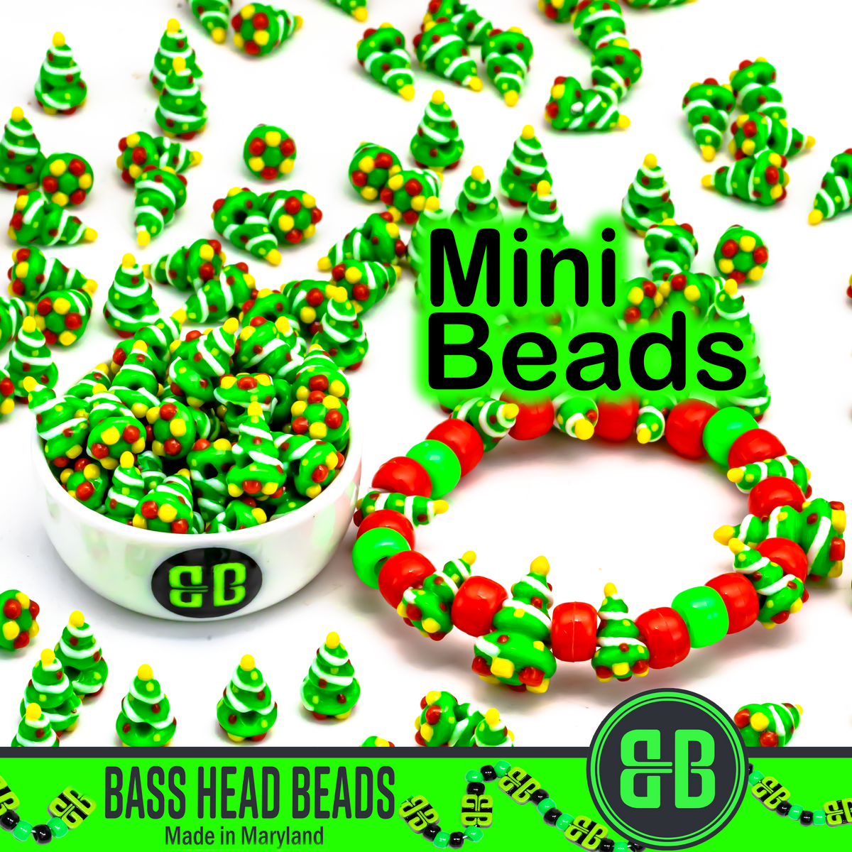 Mini Christmas Tree Beads