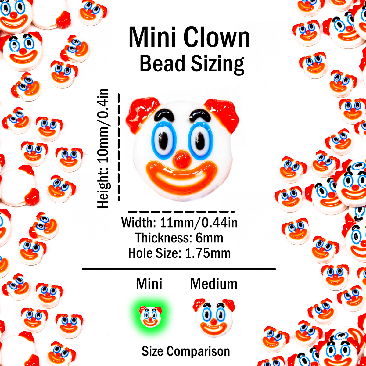 Mini Clown Beads