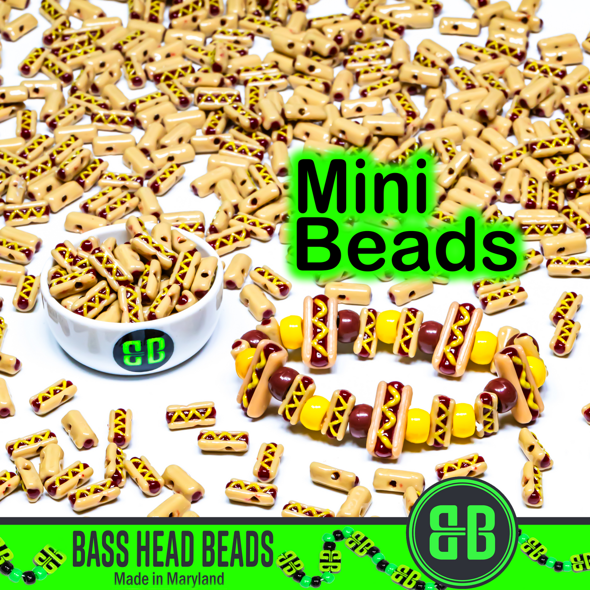 Mini Hot Dog Beads