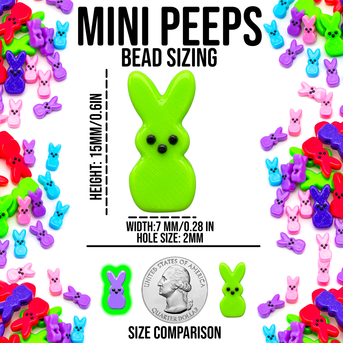 Mini Peeps Beads
