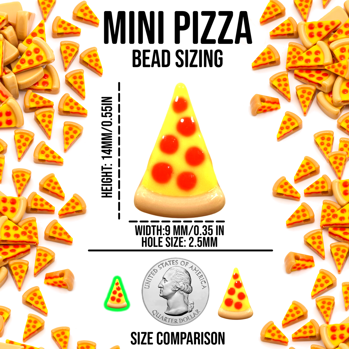 Mini Pizza Beads