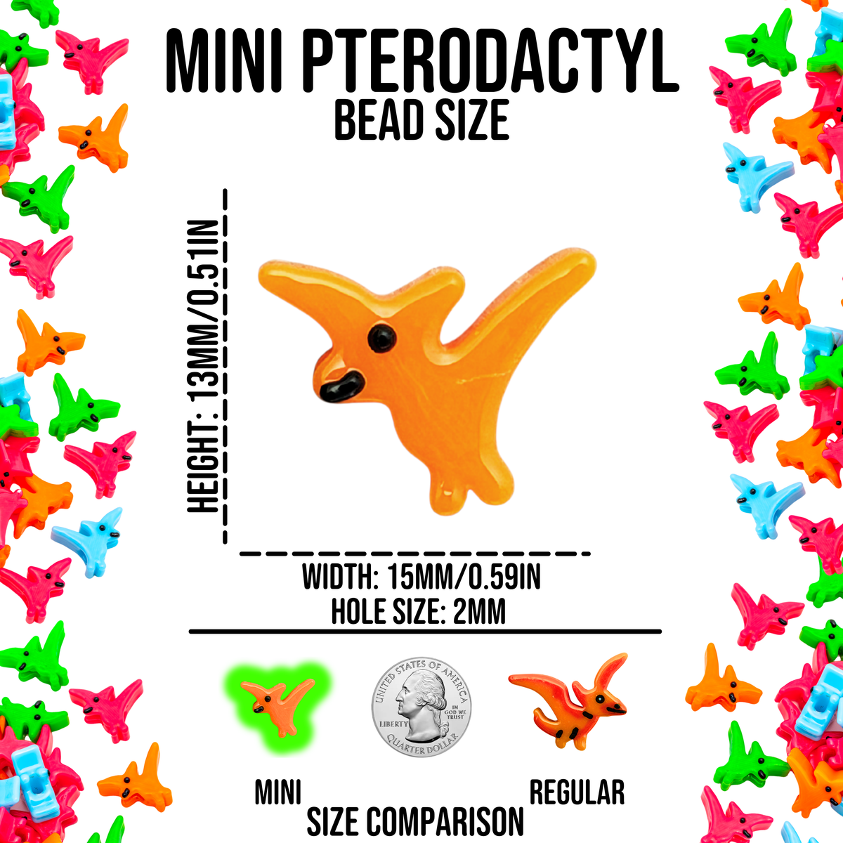 Mini Pterodactyl Beads