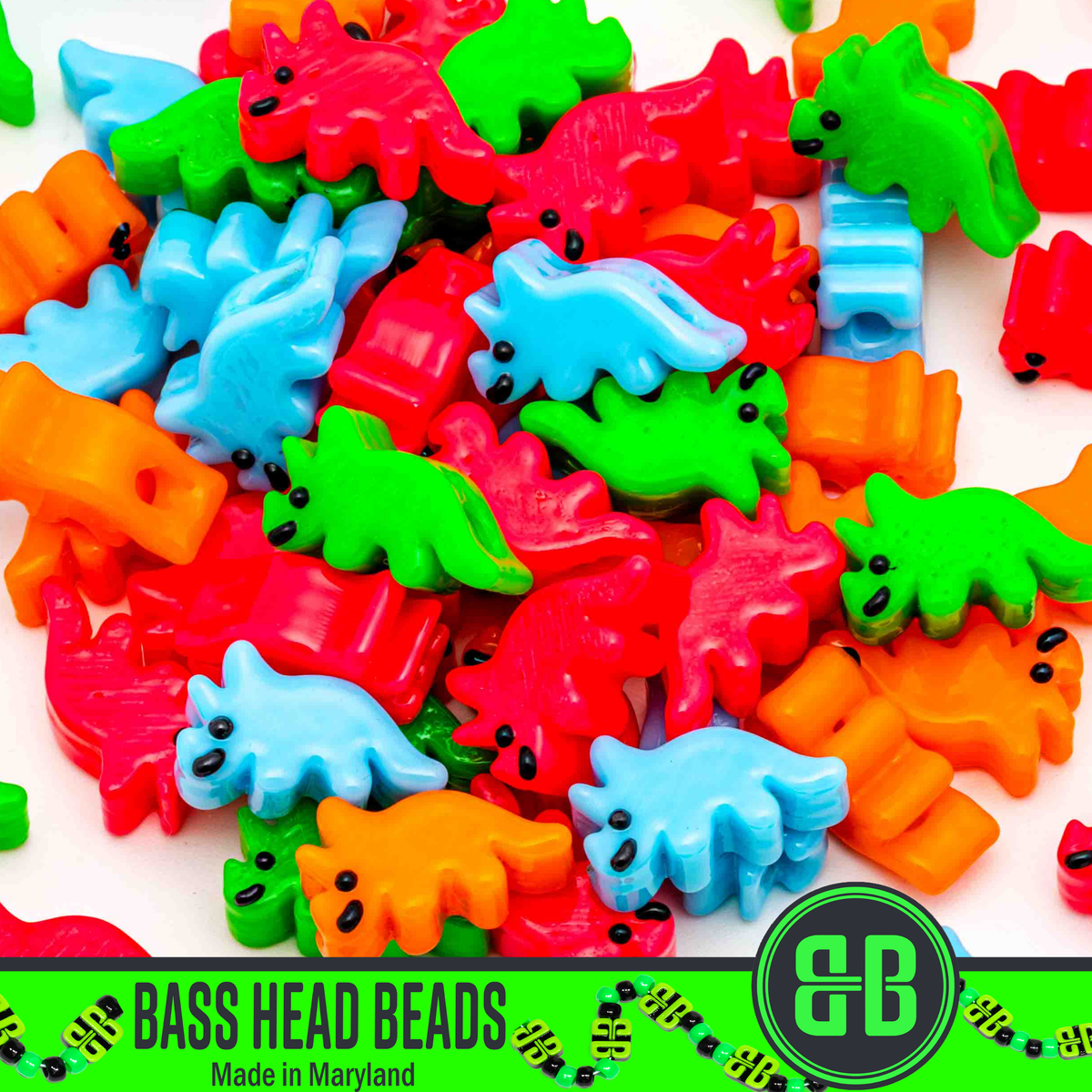 Mini Triceratops Beads