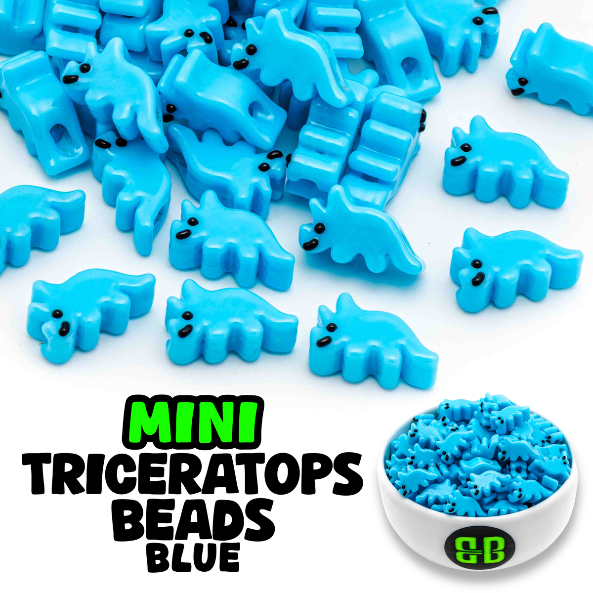 Mini Triceratops Beads