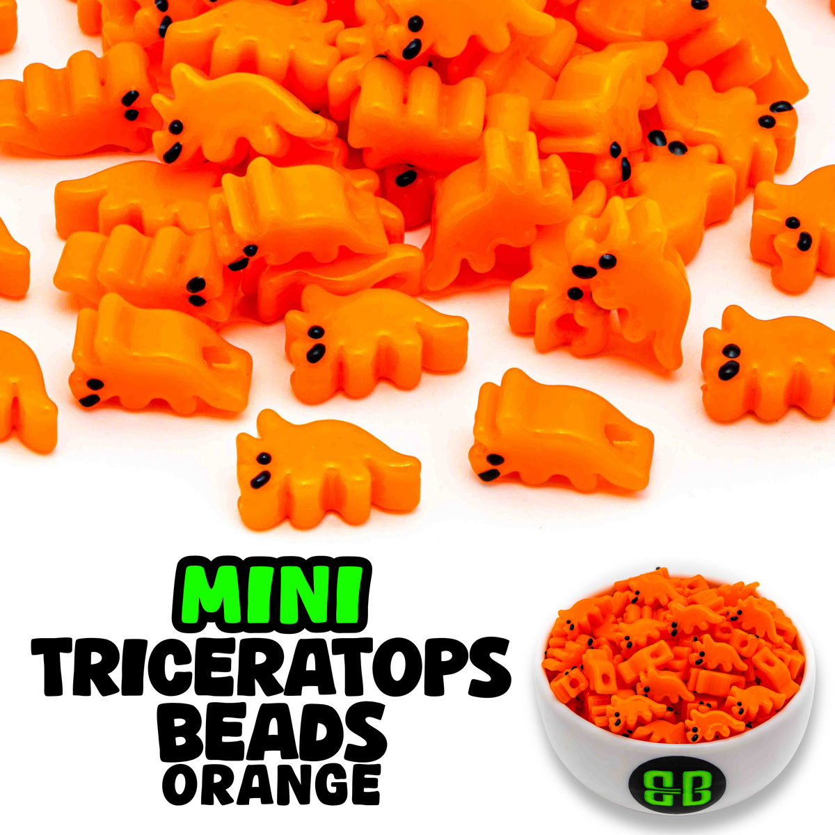 Mini Triceratops Beads