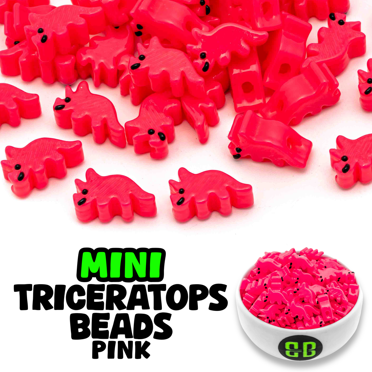 Mini Triceratops Beads