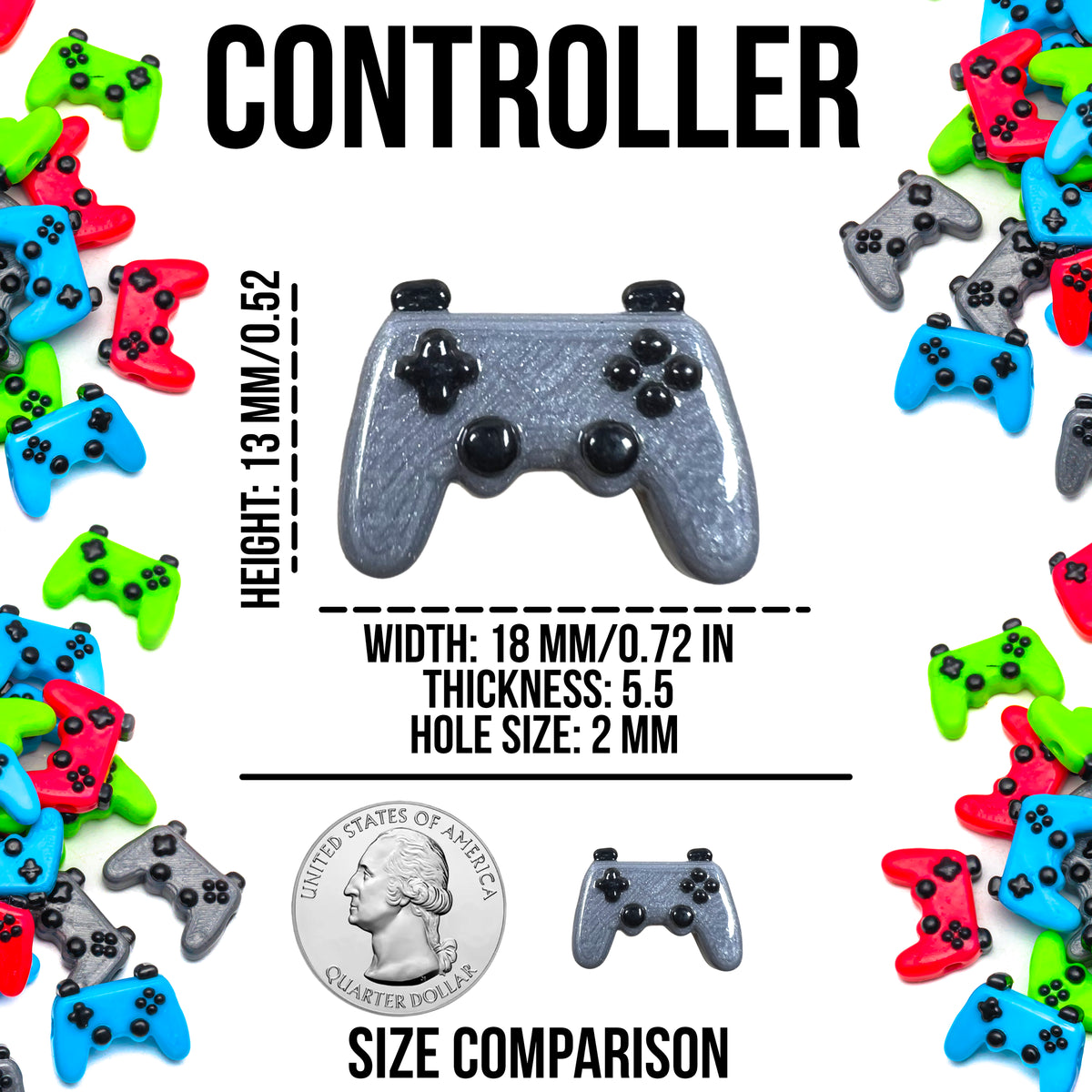Modern Video Game Controller Beads