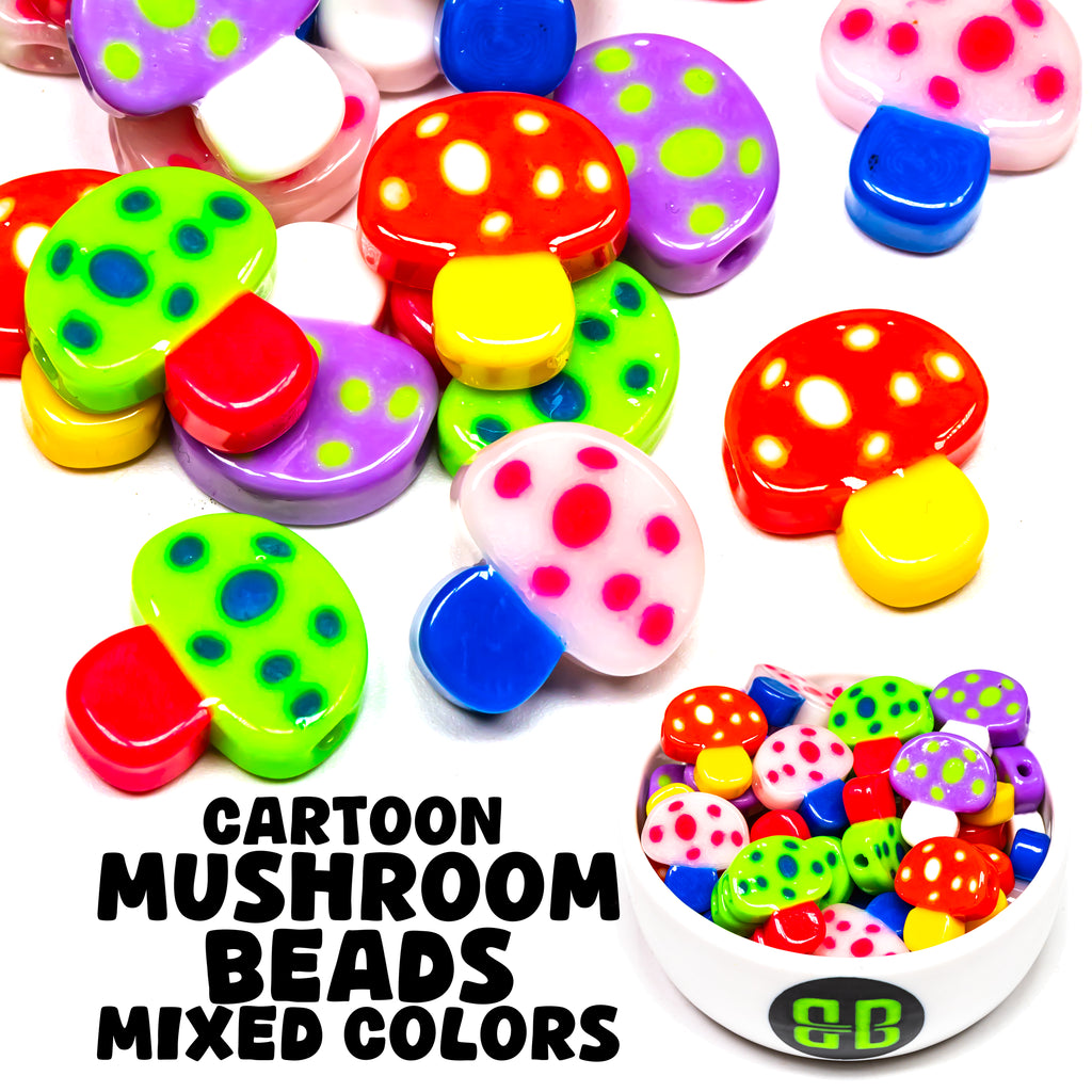 Cartoon Mushroom Beads