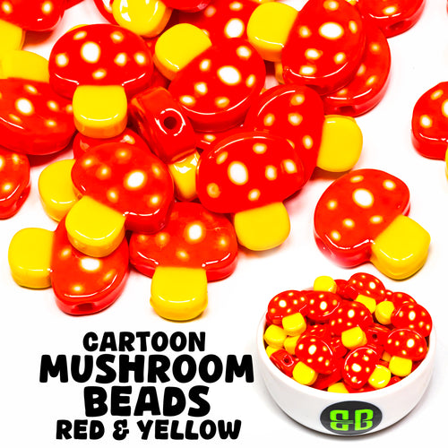 Cartoon Mushroom Beads