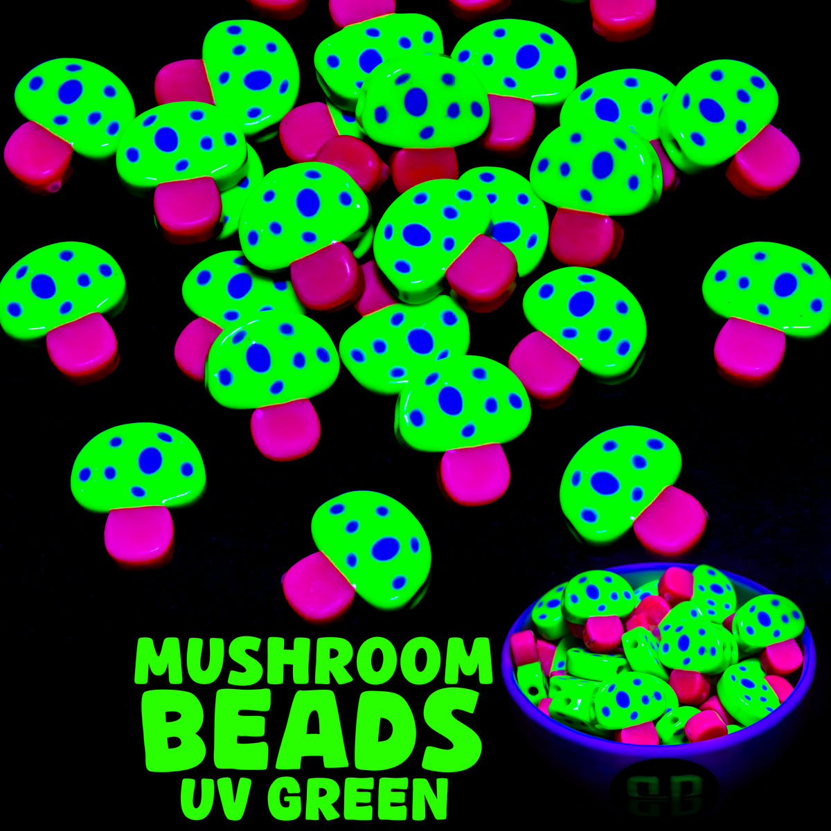 Cartoon Mushroom Beads