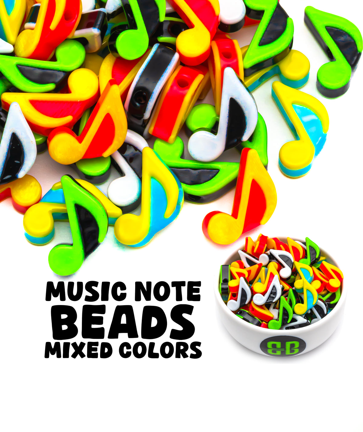 Single Music Note Beads