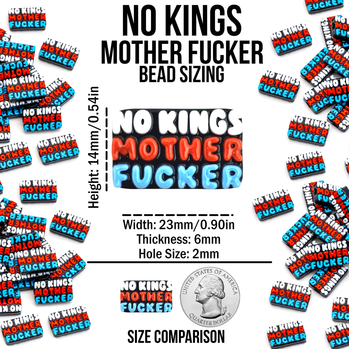 No Kings Charity Beads