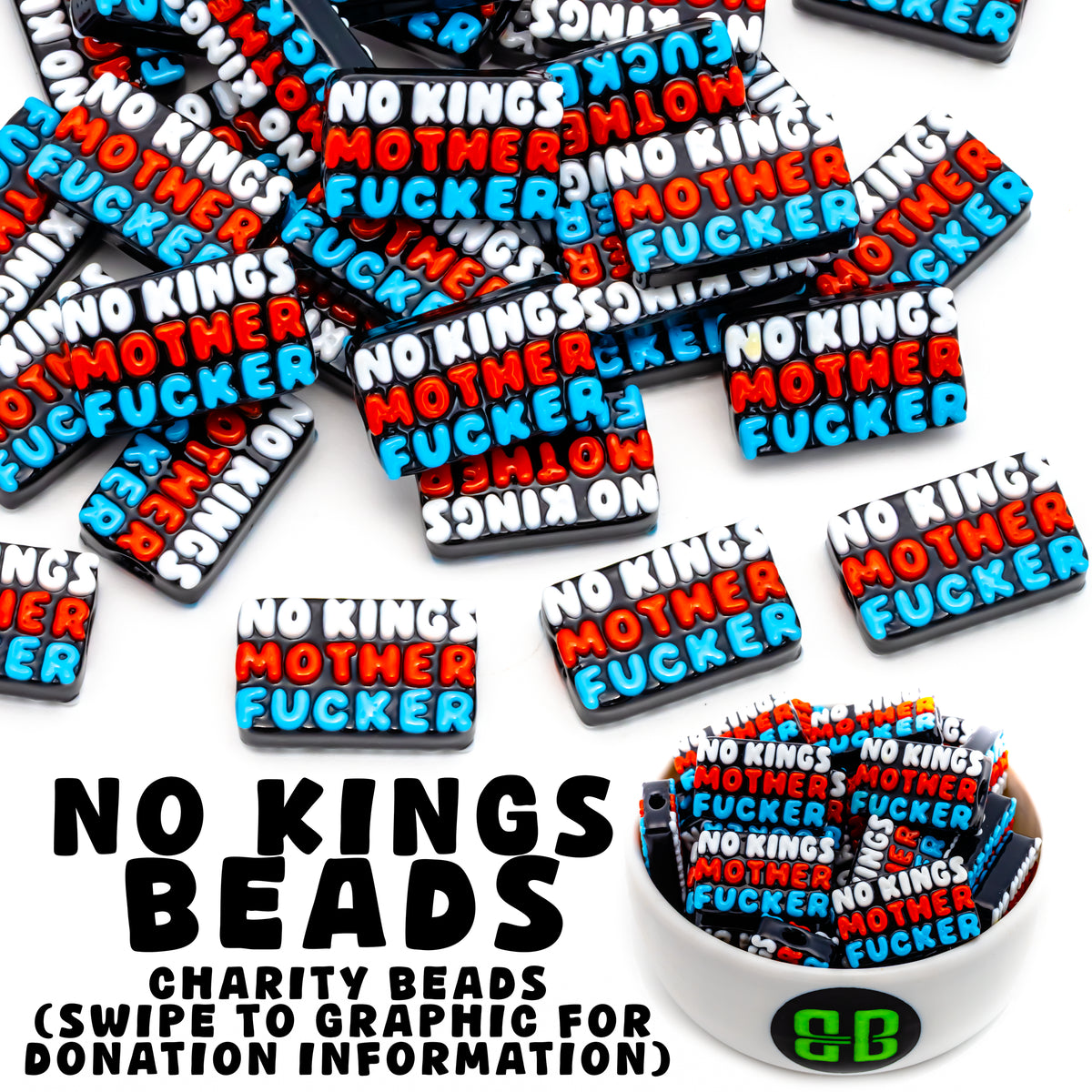 No Kings Charity Beads