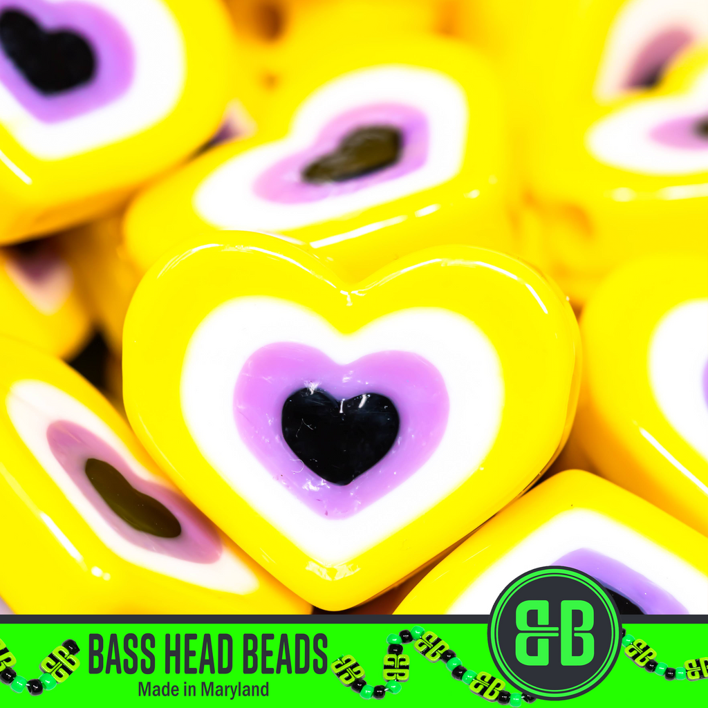 Nonbinary Pride Heart Beads