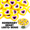 Nonbinary Pride Heart Beads