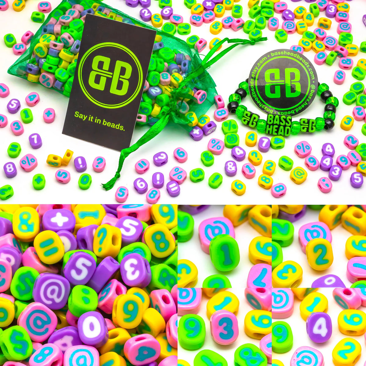 Pastel Number + Symbol Bead Soup