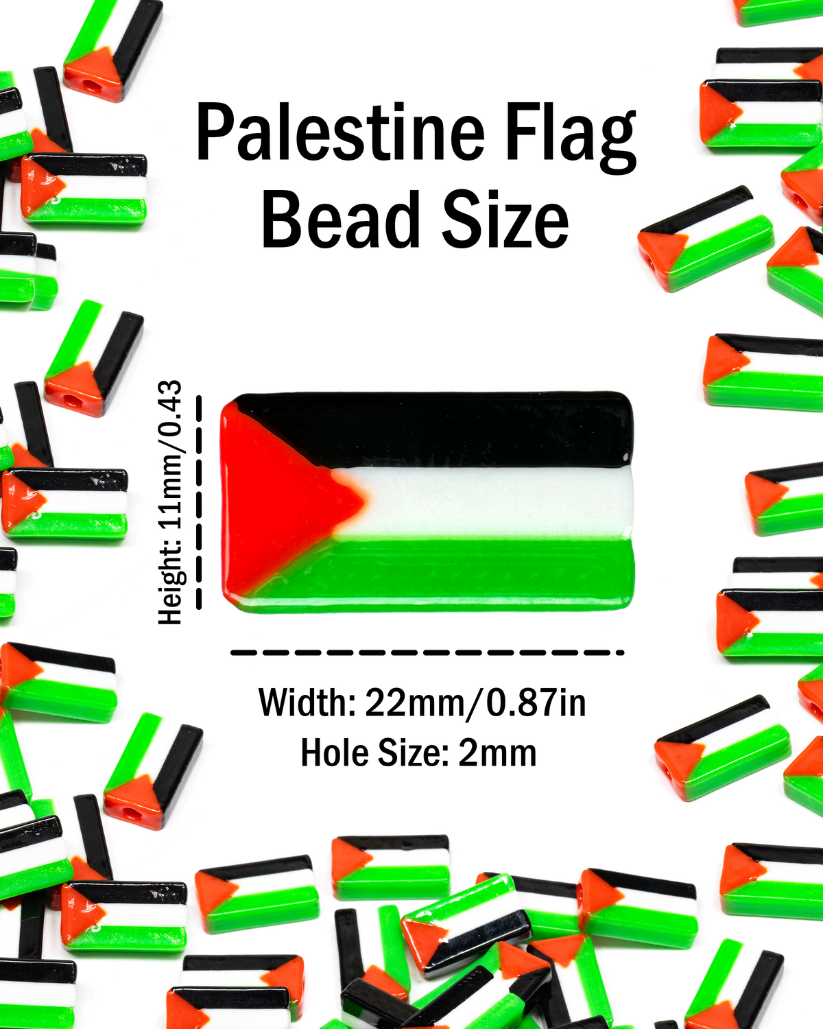 Palestinian Flag Charity Beads