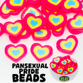 Pansexual Pride Heart Beads