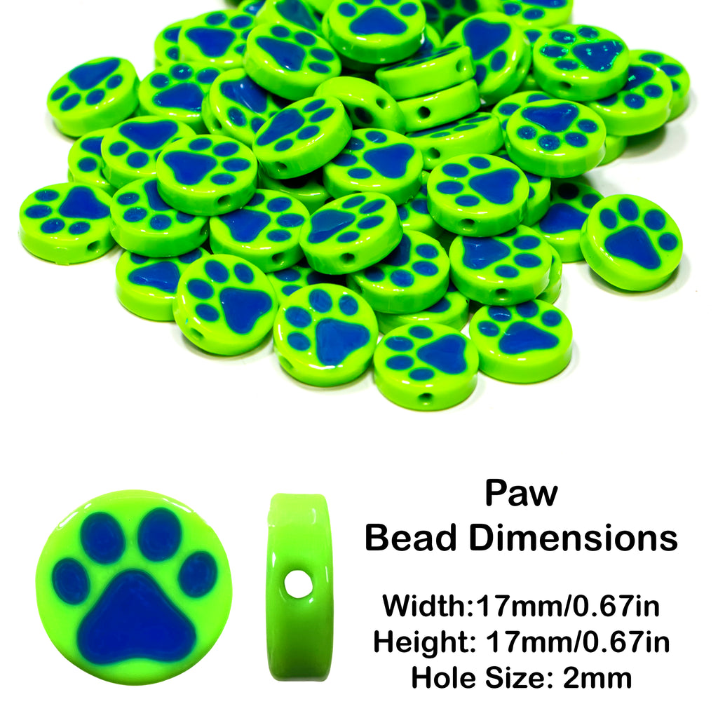 Paw Print Beads