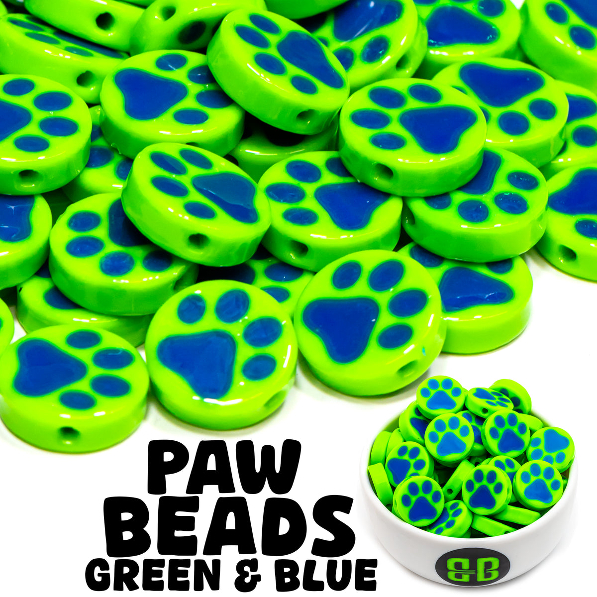 Paw Print Beads