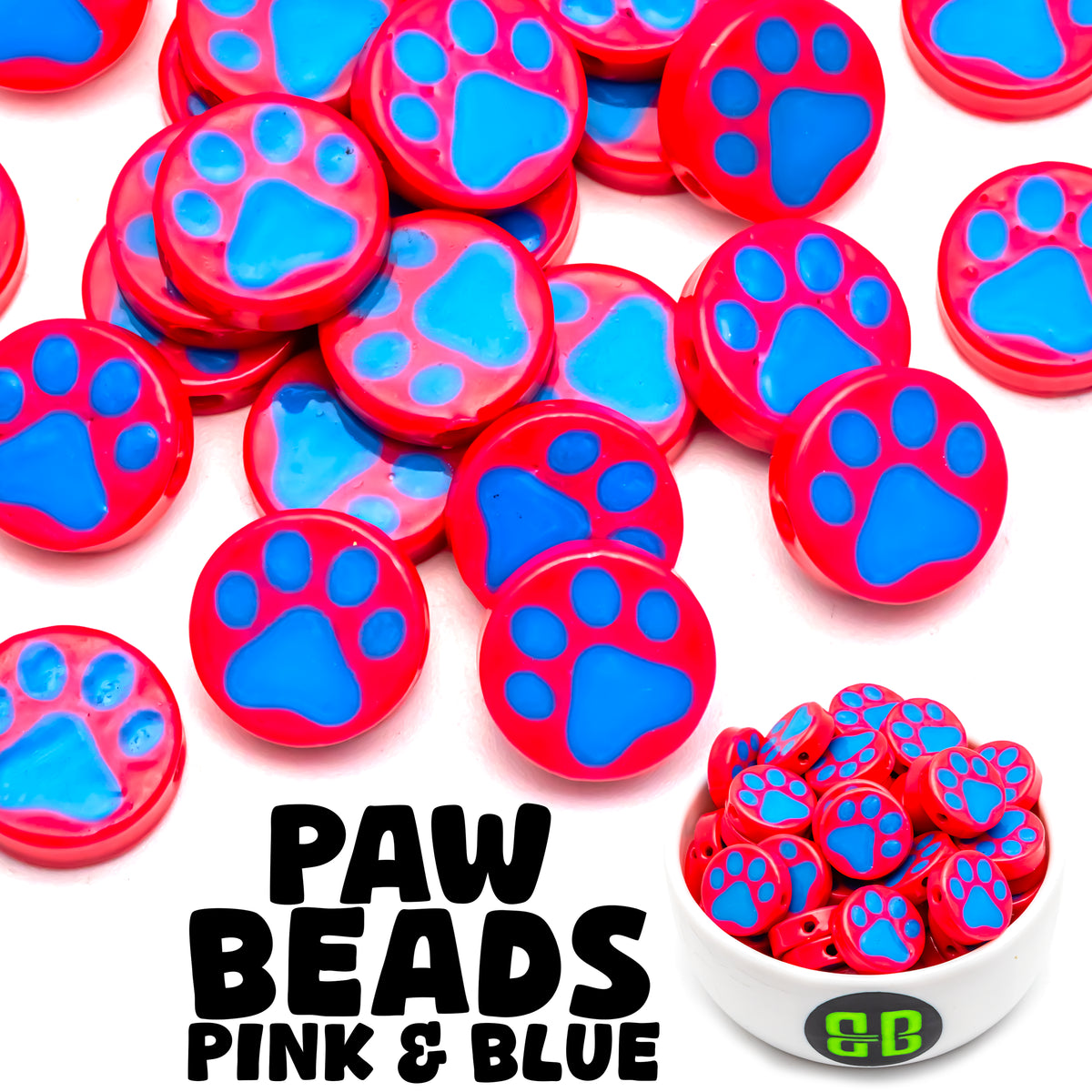 Paw Print Beads