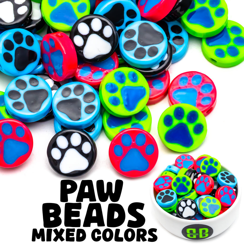 Paw Print Beads