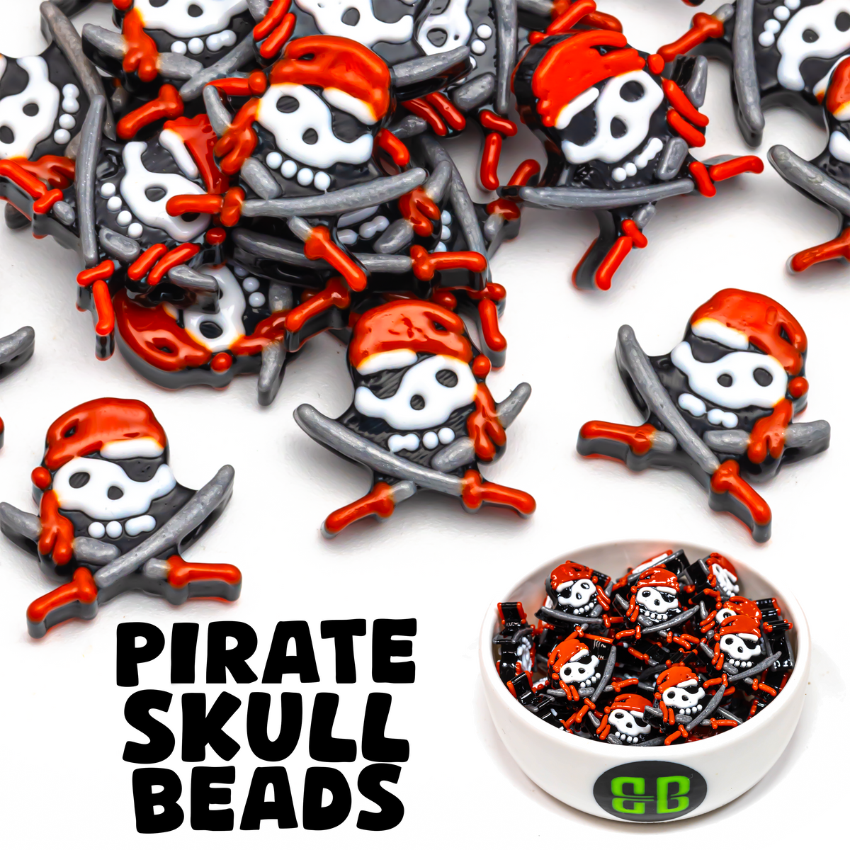 Pirate Skull Beads