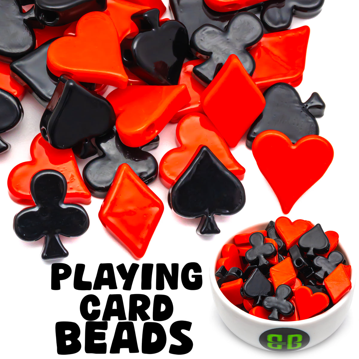 Playing Card Suit Beads