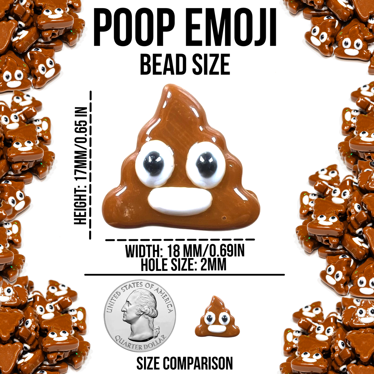 Poop Emoji Beads