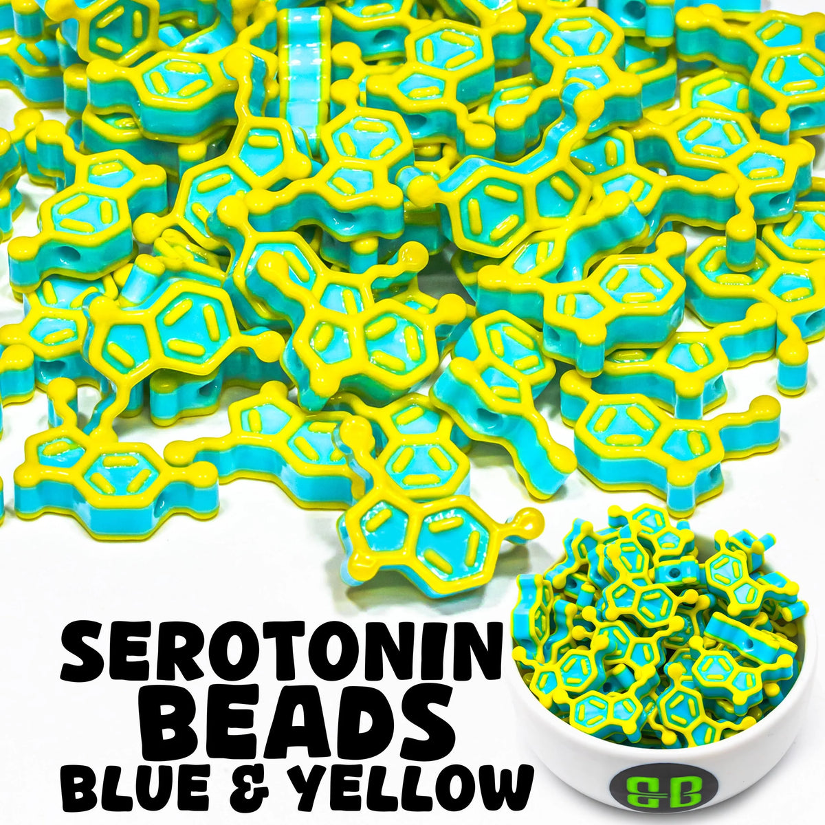 Serotonin Molecule Beads
