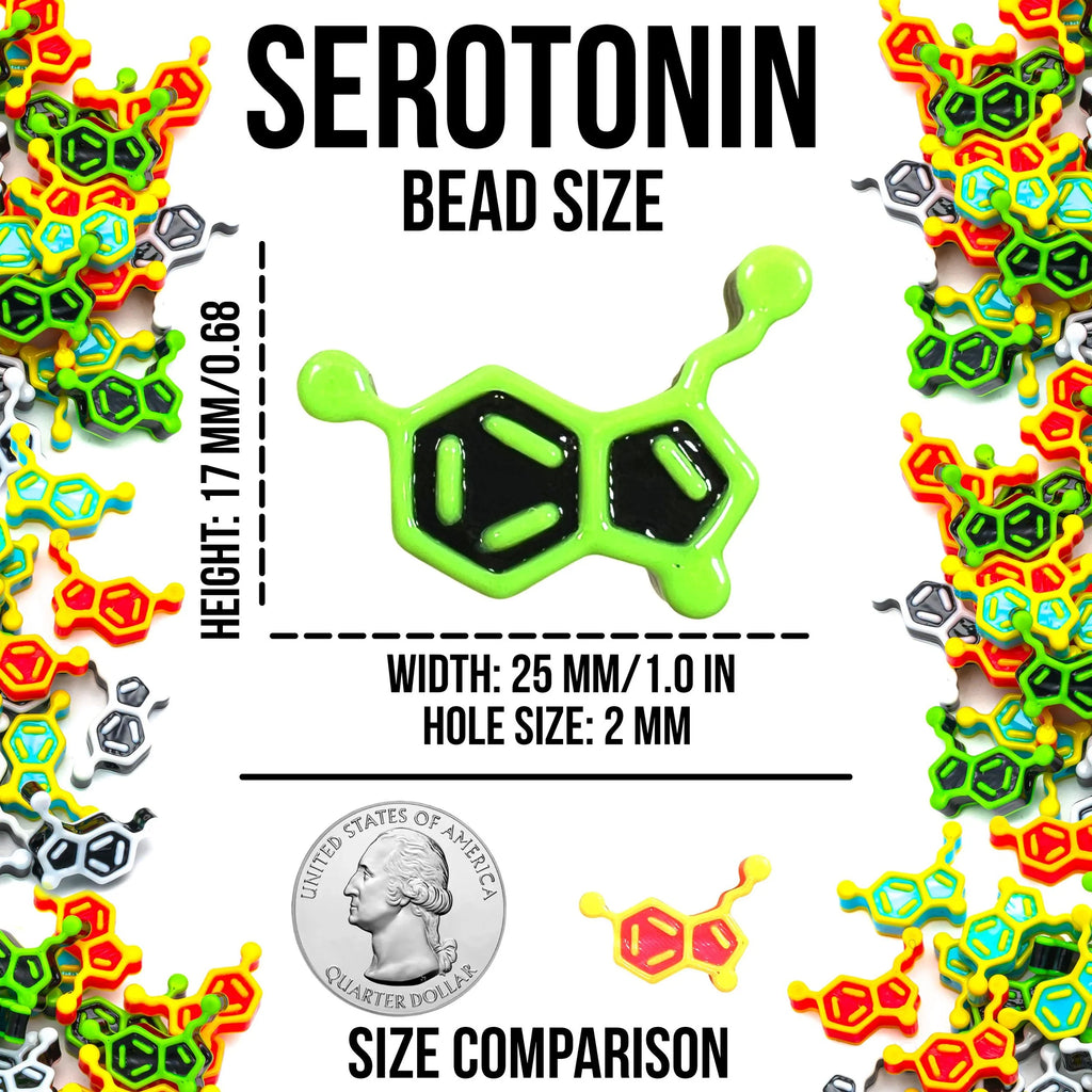 Serotonin Molecule Beads
