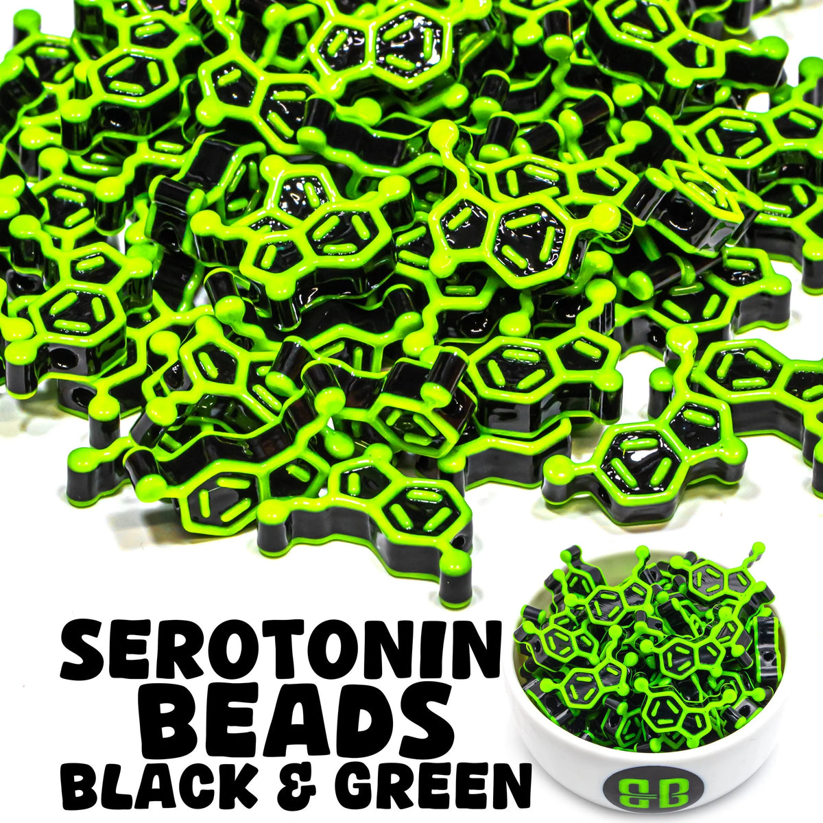 Serotonin Molecule Beads