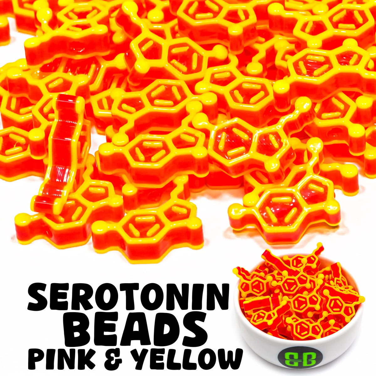 Serotonin Molecule Beads