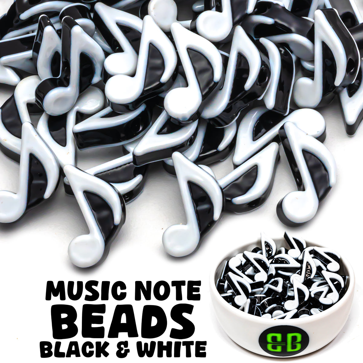 Single Music Note Beads