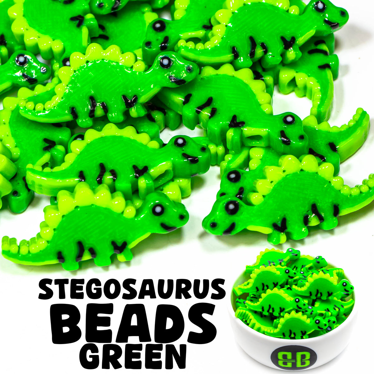 Stegosaurus Beads